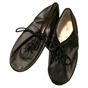 Jazz Leather Black Soft Lace Up Dance Shoe Child Sz 1.5 || 1+1/2 by Dance Floor
